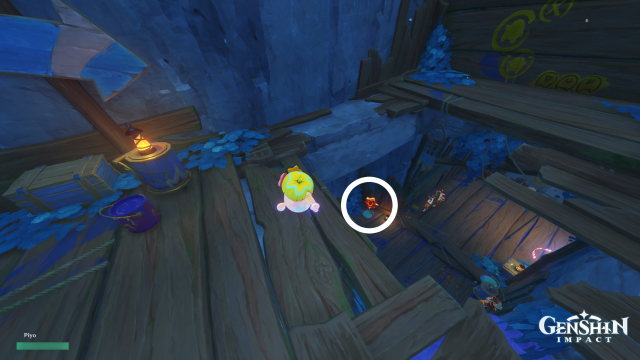 Easybreeze Holiday Resort Oculus Collectables: ##22 After reaching the top, there will be a hole below with the Pyroculus and some enemies
