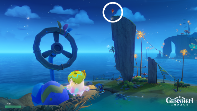 Easybreeze Holiday Resort Oculus Collectables: ##29 From #28, continue northeast and climb the tallest rock nearby