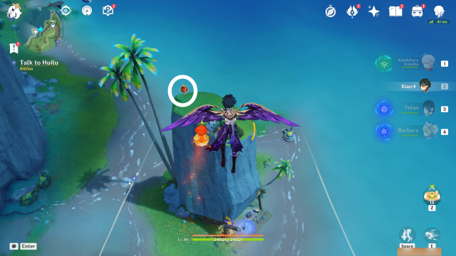 Easybreeze Holiday Resort Oculus Collectables: ##32 From the waypoint, glide southwest. If you miss the Pyroculus, climb up the rock