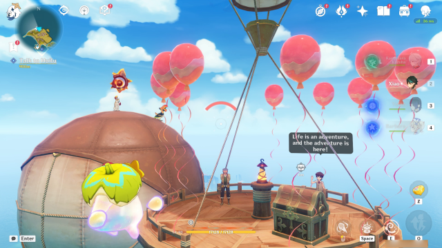 Easybreeze Holiday Resort Oculus Collectables: ##35 From #34, head towards the hot-air balloon and paint the Capybara's hat. Complete the puzzle to reach the Pyroculus above