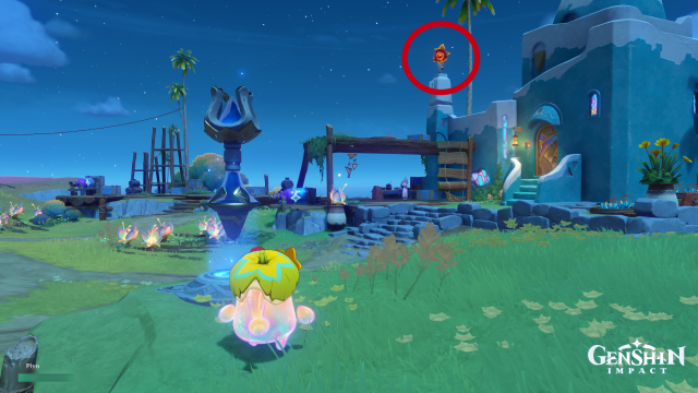 Easybreeze Holiday Resort Oculus Collectables: ##47 From the waypoint, climb on top of the stone pillar