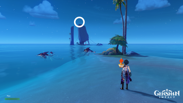 Easybreeze Holiday Resort Oculus Collectables: ##49 From the north coast of Tete Isle, indwell a Koholasaur and swim to the north island