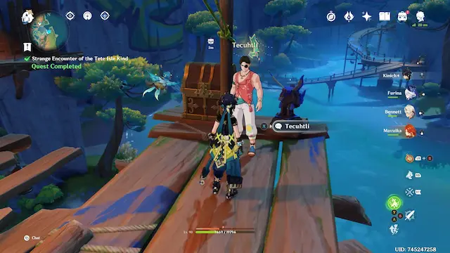 Easybreeze Precious Collectables: ##6 Interact with the Bald guy on top of the wooden platform to start a small quest. Complete the quest and talk to the now not so bald guy on top of the same platform