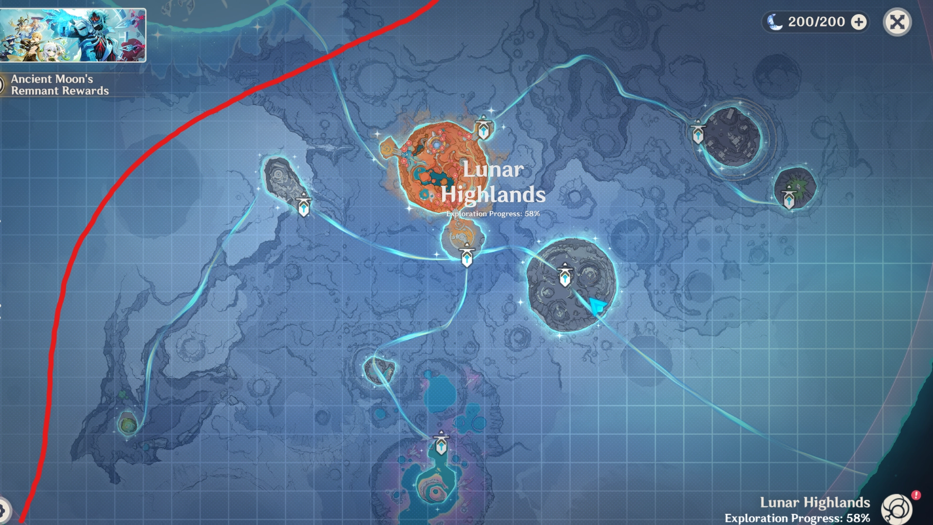 Lunar Highlands Map Location