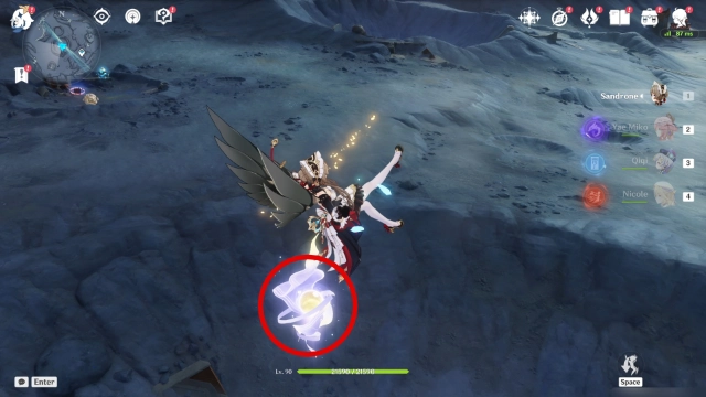 Lunar Highlands Lunoculus Collectables: #1 Floating high in the air, and you can get it by using the Ancient Moon Pearl Launcher inside one of the crater nearby