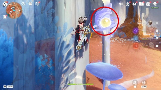 Lunar Highlands Lunoculus Collectables: #16 Near the teleport waypoint, beside the tree