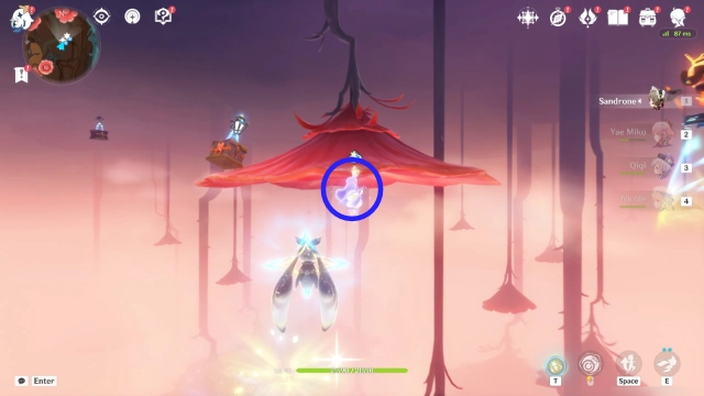 Lunar Highlands Lunoculus Collectables: #18 From the previous location, jump into the hole to reach Maagee's Greenhouse. Continue progress in this area (it's one way) and you will reach the Lunoxulus in the air