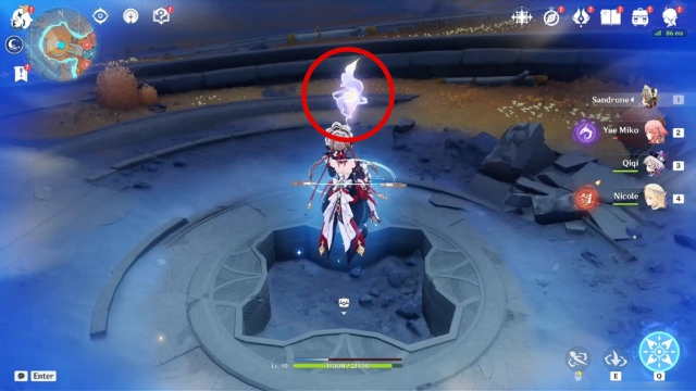 Lunar Highlands Lunoculus Collectables: #34 On top of a circular platform. This area is filled with turbulent Archaeolune Energy, so you need to be fast. You can use a Wind-Powered Wind Generator and Red Feather Fan gadgets