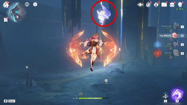 Lunar Highlands Lunoculus Collectables: #51 Floating high in the air, and you can get it by using the Ancient Moon Pearl Launcher hidden inside a Material Storage Chest right inside one of the crater nearby
