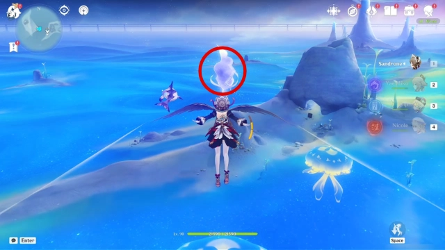 Moontide Sea Lunoculus Collectables: #4 While still gliding in the previous location, head north to the top of the jellyfish