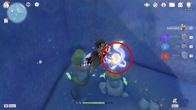 Moontide Sea Lunoculus Collectables: #6 Inside one of the rock formation