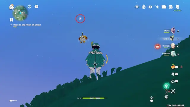 Voidsea Outlook Lunoculus Collectables: ##18 High in the air, you have to kill the nearby enemy that will then spawn the lightbulb that will help you reach it