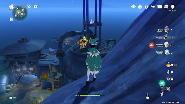 Voidsea Outlook Lunoculus Collectables: ##2 Near the Statue of the Seven, on top of a metalic building