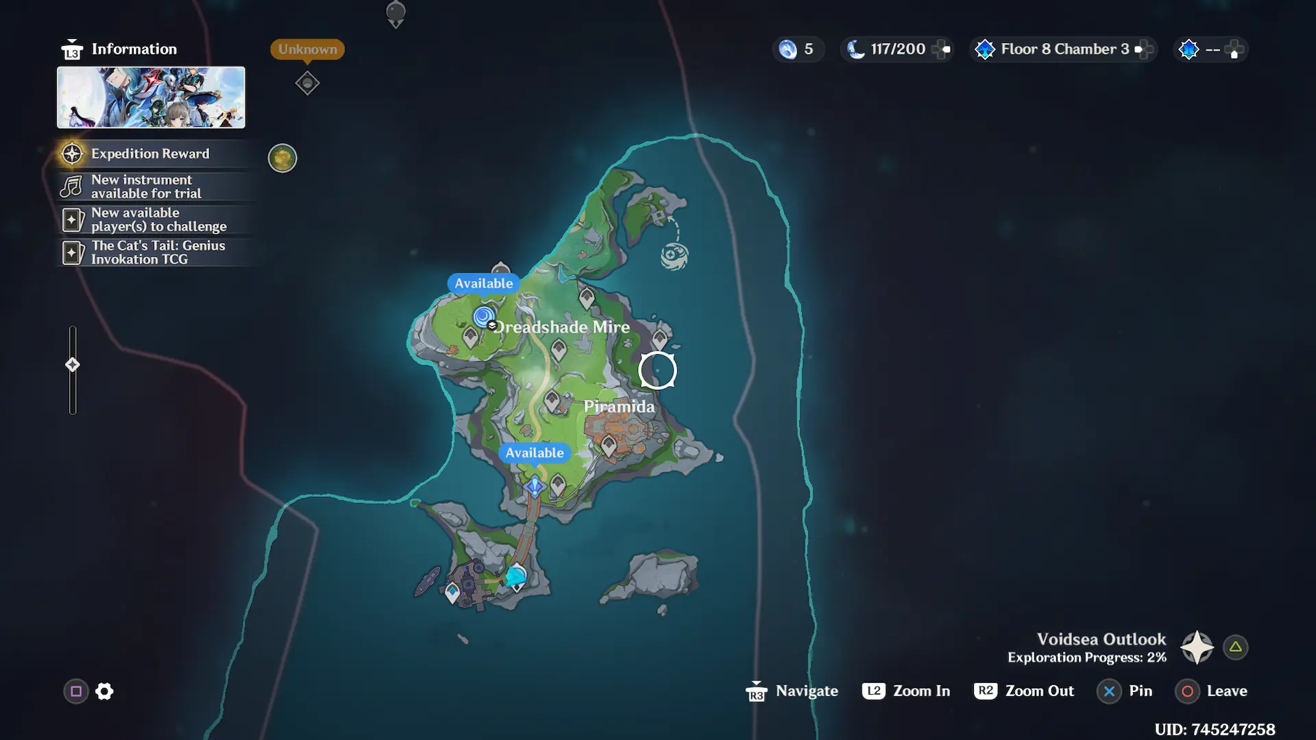 Voidsea Outlook Map Location