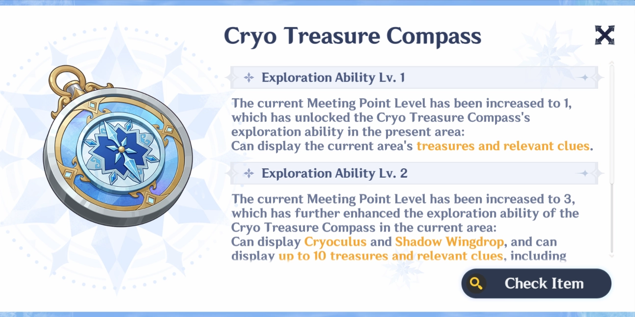 Cryo Treasure Compass