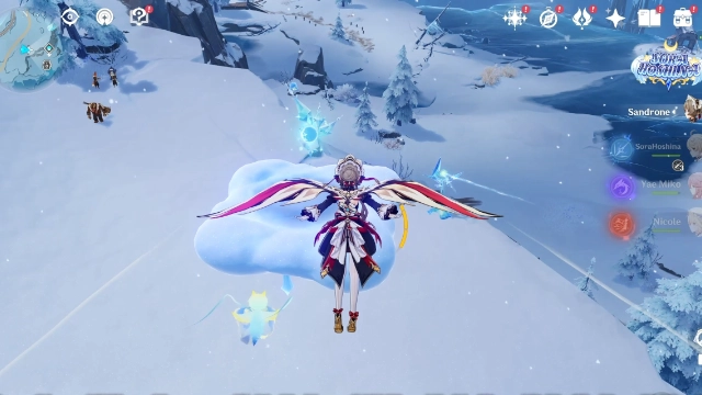 Everfrozen Earth Cryoculus Collectables: #3 Above a floating cloud. Use the Link Mechanism Ice Construct to reach it