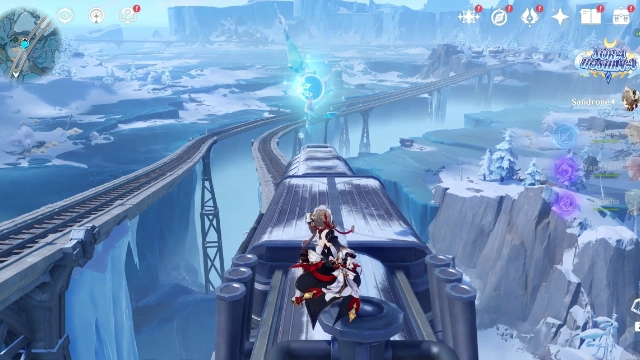 Everfrozen Earth Cryoculus Collectables: #32 Above the train tracks. Summon your personal train and climb it to reach the Cryoculus
