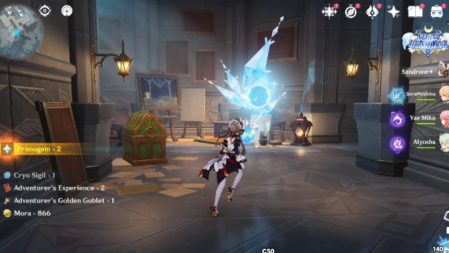Fellfrost Peak Cryoculus Collectables: #27 Inside the hidden room of the guest room in the castle (Fix all the paintings in the room to unlock the room)