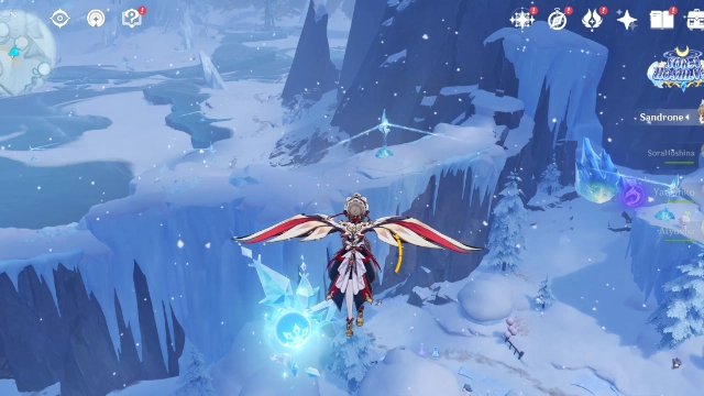 Fellfrost Peak Cryoculus Collectables: #38 Floating in the sky. Use the Launcher Ice Construct to reach it