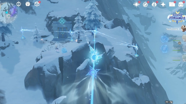 Fellfrost Peak Cryoculus Collectables: #4 Floating in the sky. Use the Link Mechanism to reach it