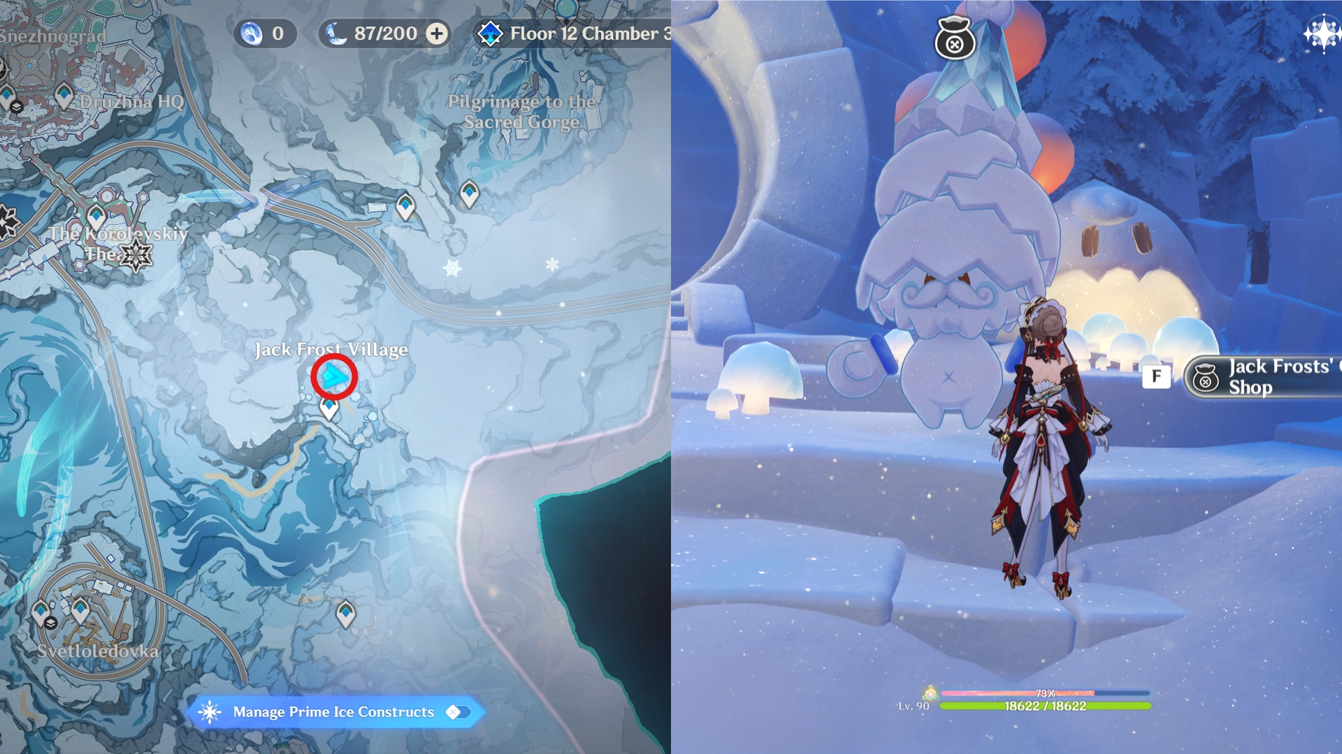 Jack Frosts' Goodies Shop Location in Snezhnaya
