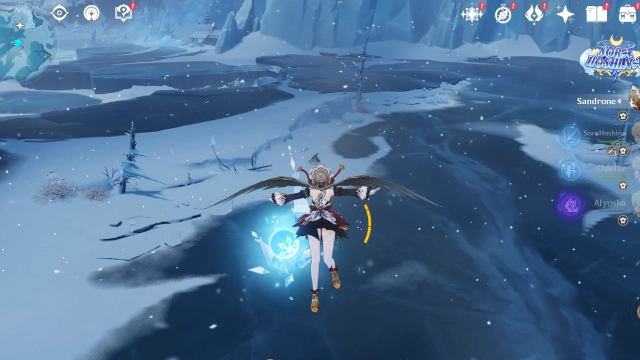 Volkodlak Tundra Cryoculus Collectables: #5 Floating in the air. Use the Stellar Vortex underneath the nearby tree to reach it