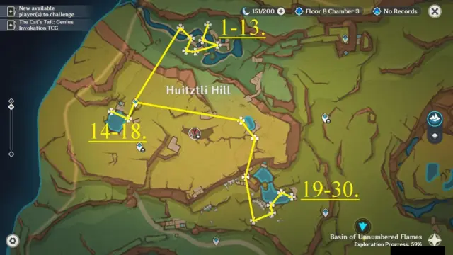 Huitztli Hill Brilliant Chrysanthemum Farming Route Map