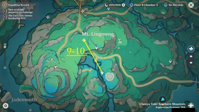 Mt Lingmeng Clearwater Jade Farming Route Map