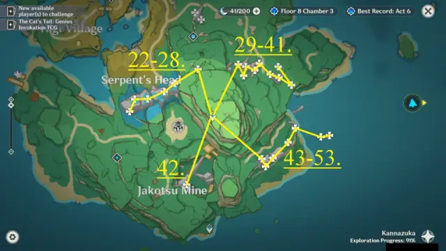 Serpents Head Crystal Marrow Farming Route Map