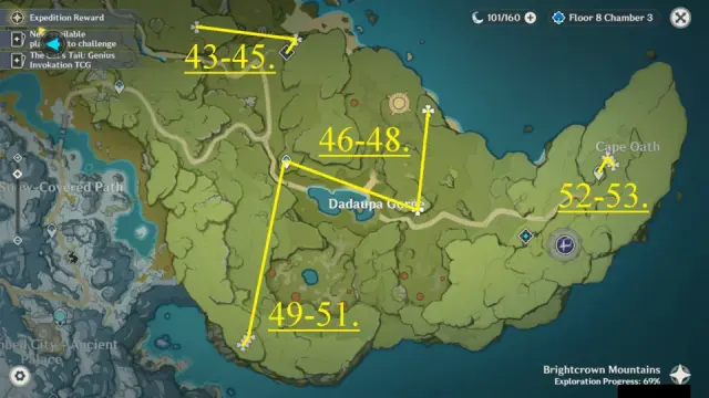 Dadaupa Gorge Dandelion Seed Farming Route Map