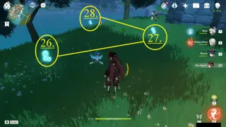 Mondstadt Dandelion Seed Farming Route: #Nodes #26, #27, and #28