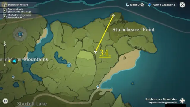 Stormbearer Point Dandelion Seed Farming Route Map