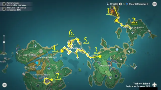 Dendrobium Farming Routes in Inazuma