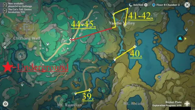 Chenyu Vale Glaze Lily Farming Route Map