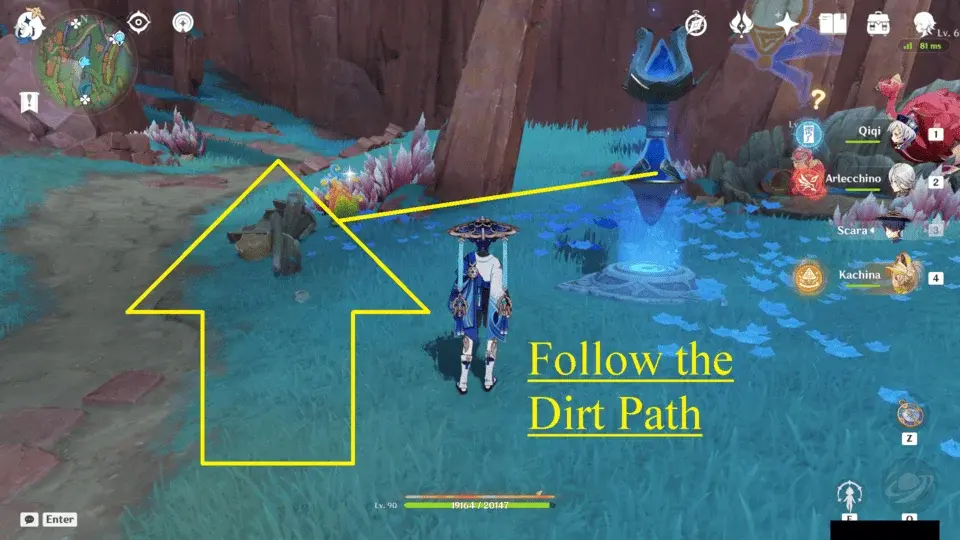 Tezcatepetonco Range Glowing Hornshroom Farming Route: #How to reach Nodes #2 from the Teleport