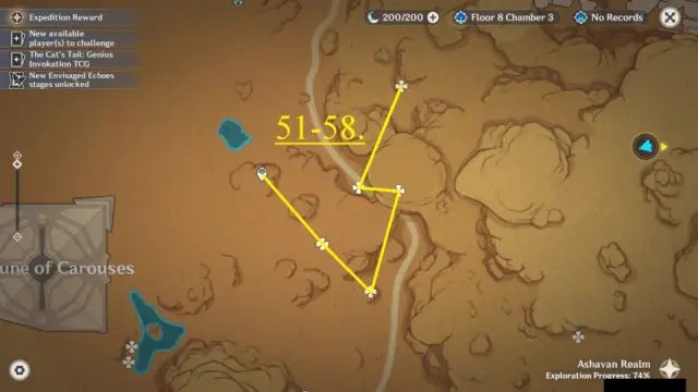 The Dune of Carouses Henna Berry Farming Route Map