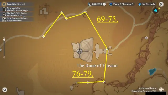 The Dune of Elusion Henna Berry Farming Route Map