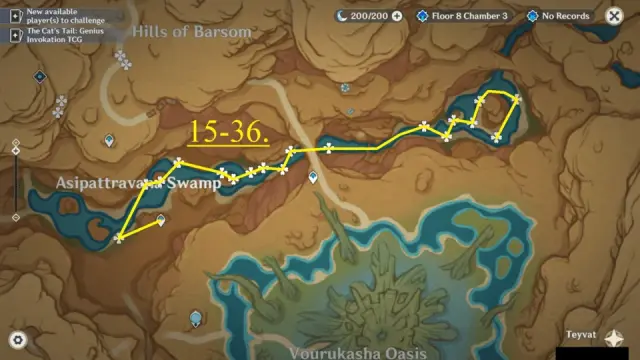 Asipattravana Swamp Mourning Flower Farming Route Map