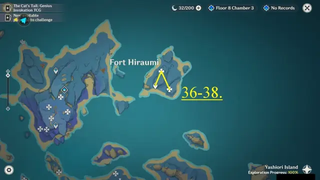 Fort Hiraumi Naku Weed Farming Route Map