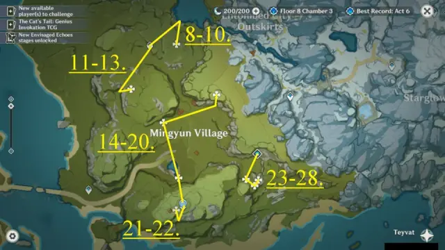 Mingyun Village Noctilucous Jade Farming Route Map