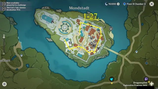 Mondstadt Philanemo Mushroom Farming Route Map