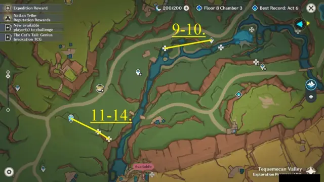 Basin of Unnumbered Flames Quenepa Berry Farming Route Map