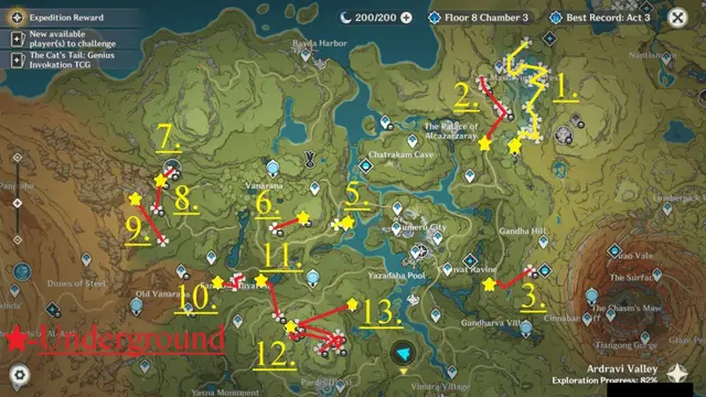 Rukkhashava Mushroom Farming Routes in Sumeru