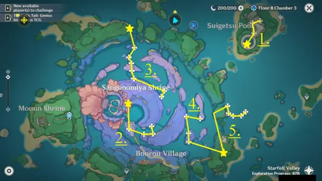 Sango Pearl Farming Routes in Inazuma