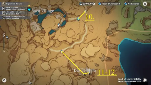 Dar al Shifa Scarab Farming Route Map