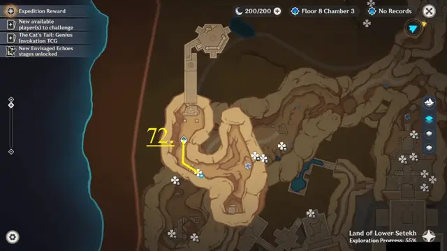 Rock Cavern Upper Level Scarab Farming Route Map