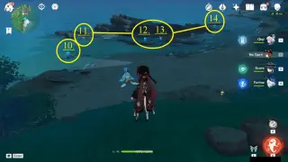 Narukami Island Sea Ganoderma Farming Route: #Nodes #10, #11, #12, #13, and #14