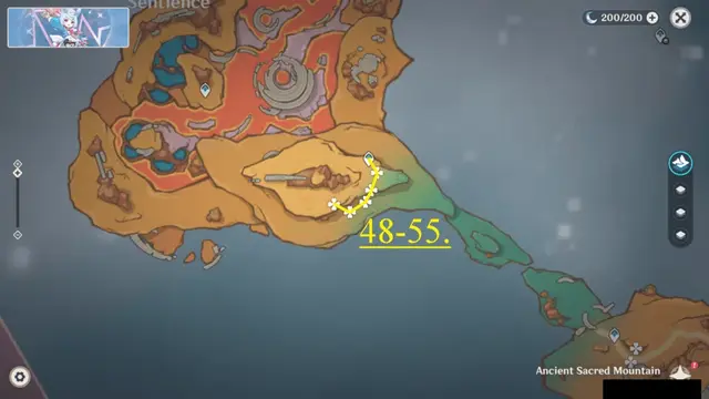 Ancient Sacred Mountain Skysplit Gembloom Farming Route Map
