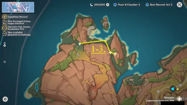 Atocpan Skysplit Gembloom Farming Route Map