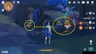 East Atocpan Skysplit Gembloom Farming Route: #How to reach Nodes #30, #31, and #32 from the Teleport